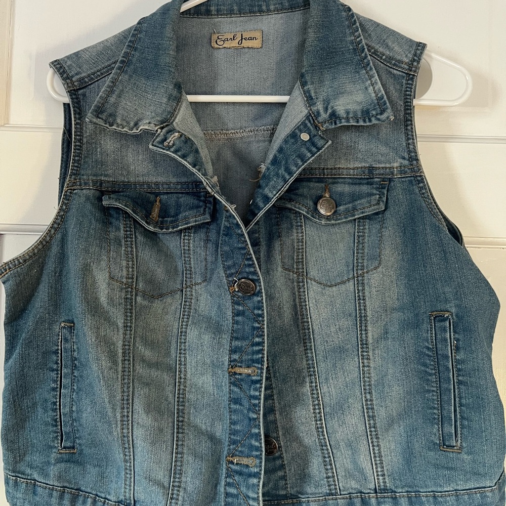Earl Jeans Light Blue Denim Vest